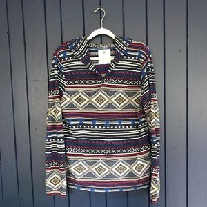 On The Byas Tribal Print Hoodie Size M